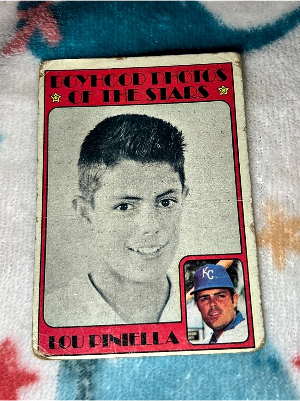 Topps Boyhood of the Stars Lou Piniella Baseball Trading Card 491